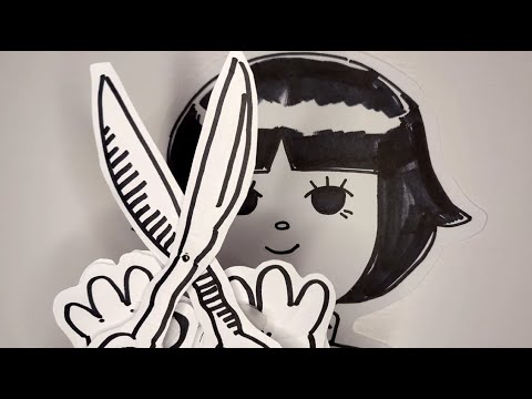 1 Minute of Paper Scissors [ASMR LACEYMAE COLLAB VIDEO]