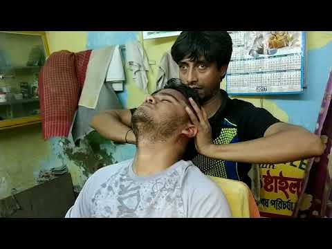 Different technique head and body massage therapy by Indian barber | Neck cracking ASMR