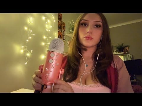 ASMR FACE TRACING, MIC BRUSHING, WHISPERING