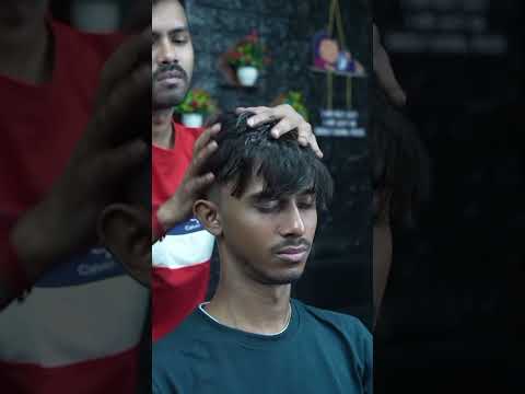 ASMR Heaven: Barber's Whispered Forehead Tapping & Scalp Scratching for Stress Release #shorts