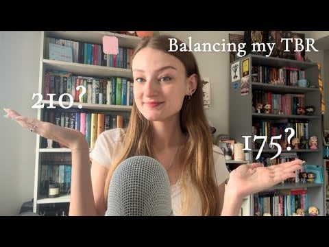 ASMR Balancing my Bookshelves for June (book triggers, close whispers)