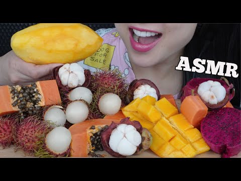 ASMR TROPICAL FRUIT PLATTER (EATING SOUNDS) NO TALKING | SAS-ASMR