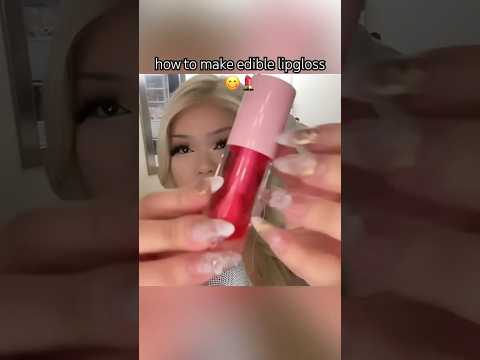 HOW TO MAKE EDIBLE LIP GLOSS #asmr #mukbang