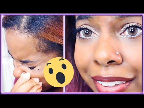 PIERCING MY OWN NOSE WITH A GUN! (I Struggled)