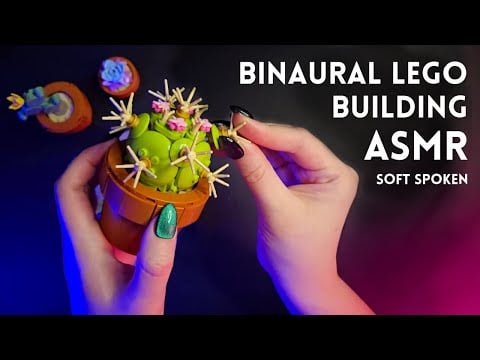 Lego ASMR 🌵 Building Tiny Lego Cacti With You 🌵 Binaural Soft Spoken Relaxation
