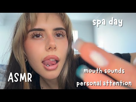 ASMR spa day roleplay (mouth sounds & personal attention)