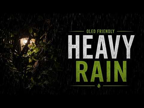 🌧️ LIVE Heavy Rain Black Screen 🖤 | OLED Friendly Rain Sounds for Deep Sleep & Relaxation