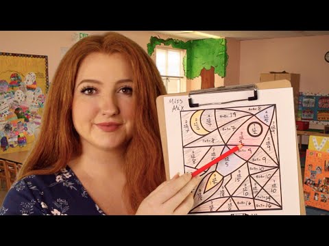 ASMR Classroom Teacher Roleplay (Writing, Coloring)