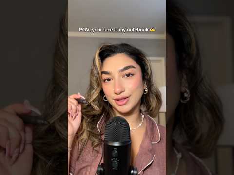 Writing on your face ✍️ #ASMR