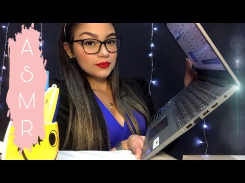 ASMR - FAZENDO SEU CADASTRO | SONS DE TECLADO (Secretaria)