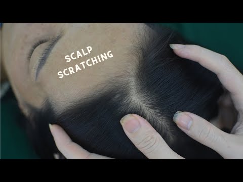 ASMR Tingly Head Scratch & Hair Sounds ( Hair Combing, Hair Parting... ) For Relaxation