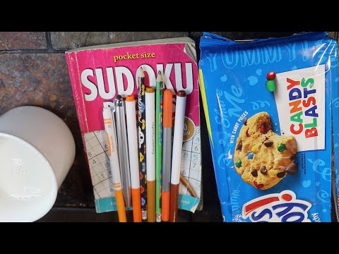 POCKET SIZE SUDOKU VOL37 PUZZEL 41 ASMR CANDY BLAST CHOCOLATE CHIPS Eating Sounds