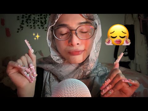 [ASMR] 40+ MINS SESI MEMBEBEL (LONG NAIL TRIGGERS) 💅🏻💗