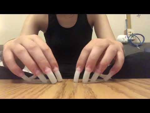 ASMR Long nails, tapping, scratching