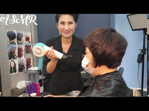 미용실 ASMR 멋내기 새치커버 초코브라운   Gray Cover Chocolate Brown/Korean hair salon