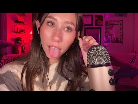 ASMR | Mouth Sounds, Mic Brushing, Gum Chewing, Inaudible Whispers, and Mic Scratching