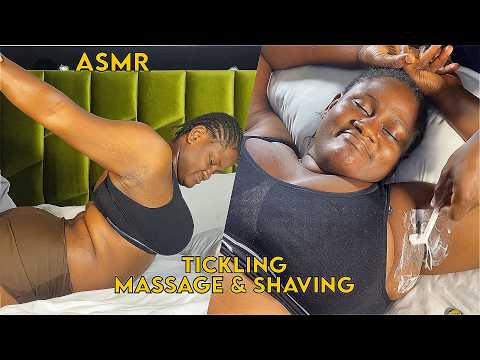 Asmr Armpit Shaving, Tickling Massage with Back, Foot, Neck & Shoulder Massage | ASMR Full Body