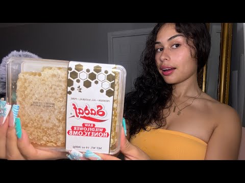 asmr : eating some honeycomb (lot’s of chewing)