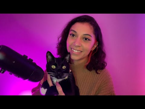 ASMR Meet My Cat (Purring, Scratching, Whispering)