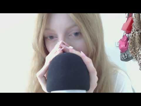 (asmr) cupped trigger words (sitcky, lipstick, apple..)