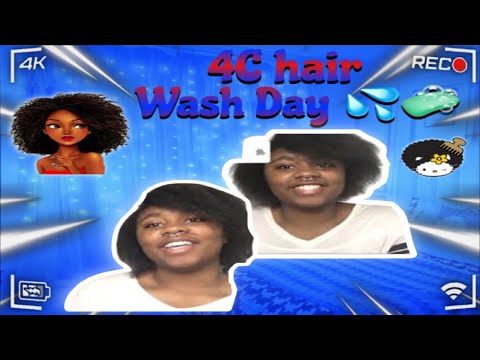 4C Hair Wash Day + Taking Down Month Old Braids #4chair