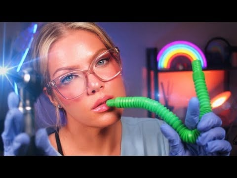 ASMR Otoscope Exam | Inaudible Up Close Ear-to-Ear Whispers, Ear Tapping, Binaural Intense Tingles