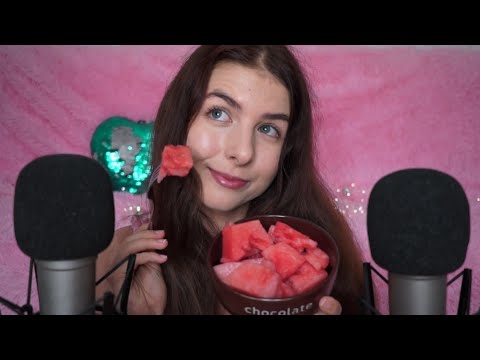 ASMR EATING WATERMELON & RAMBLING 🍉