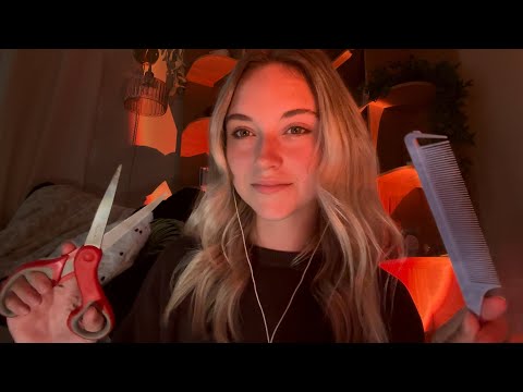 ASMR Softly Cutting & Fixing Your Hair