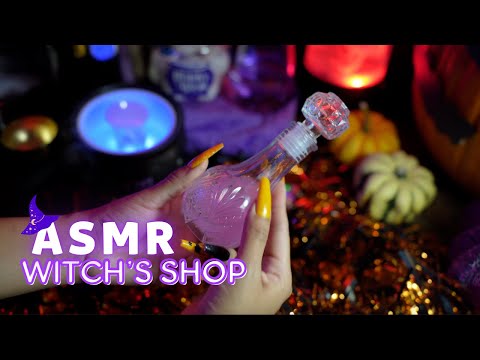 ASMR Visitando Tienda de Bruja en Halloween | ASMR Español (#asmr visual, objetos relajantes)