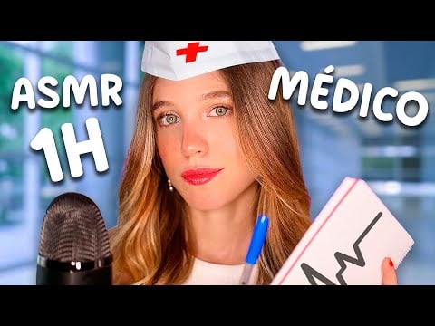 ASMR 1 HORA de ROLEPLAY MÉDICO 🧑🏼‍⚕️✨ (Examen de la vista, Nervios Craneales, Clínica del sueño)