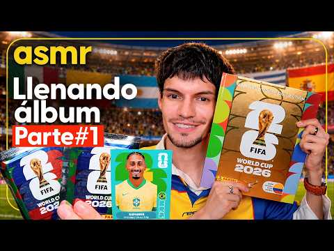 ASMR PARA DORMIR LLENANDO EL ÁLBUM PANINI MUNDIAL 2026 PARTE 1 CON SUSURROS