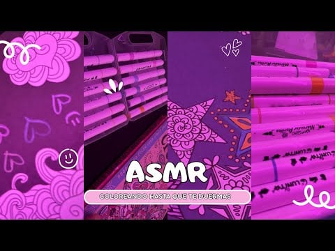 Coloreando hasta que te duermas | Triggers relajantes 💓🖍️| Andrea ASMR 💓🦋 