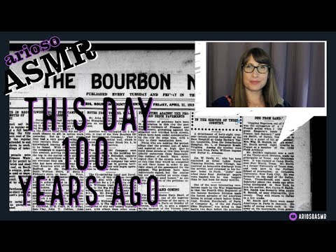 This day in 1919 | Soft spoken ASMR reading of a 1919 newspaper (4.11.19) | Vol. 1