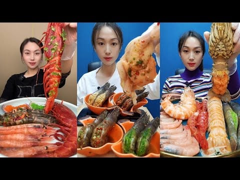Intense Seafood Mukbang ASMR 🦞 | 강렬한 해산물 먹방 ASMR 🦀 | 激しいシーフード大食い ASMR 🍤 | 刺激海鲜吃播 ASMR 🦑