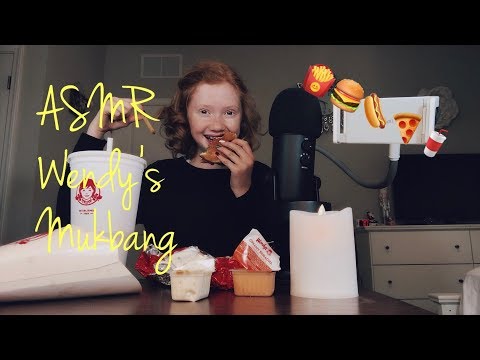 ASMR~ Wendy’s MUKBANG + Holiday Gift Idea! 🎁❤️🍟🥤🍔