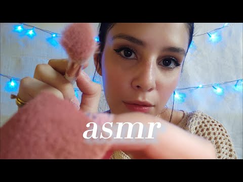 ASMR ME MAQUIANDO-  VOZ SUAVE, TAPPING, SUSSURROS/ asmr caseirinho , asmr caseiro primeiro do canal