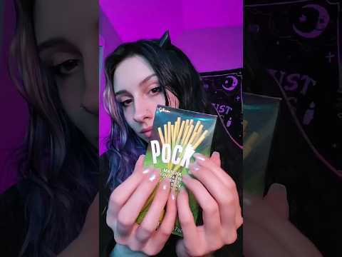 Matcha Green Tea Pocky #asmr #asmreating