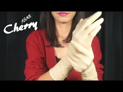 【ASMR】White Rubber Gloves Slow & Gentle Finger Moving 부드럽고 부드러운 흰색 고무 장갑 / 白ゴム手袋の優しい手の動き