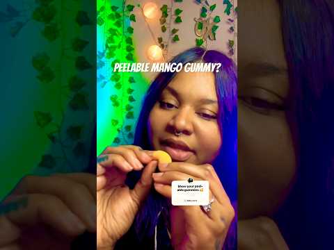 Peel able mango gummy! #asmr #shorts #mangoasmr