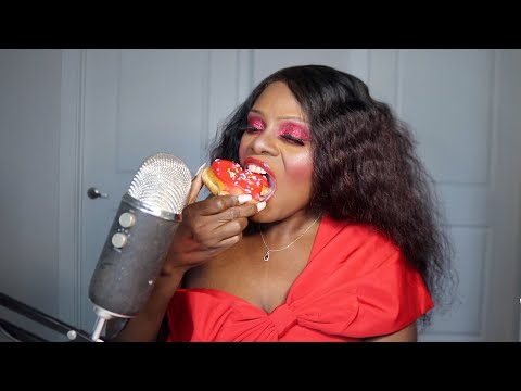 Krispy Kreme 2024 Valentines Day Donuts ASMR Eating Sounds