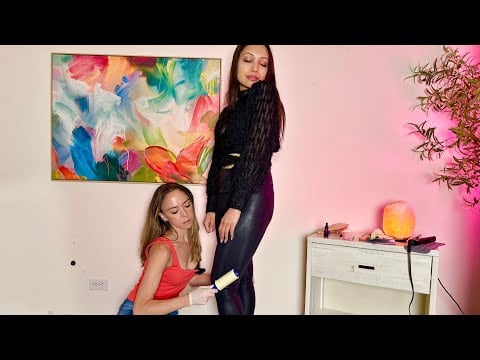 ASMR Perfectionist TSA Security Check |Fast & Aggressive Pat Down Lint Roller, Hair + Makeup Tingles