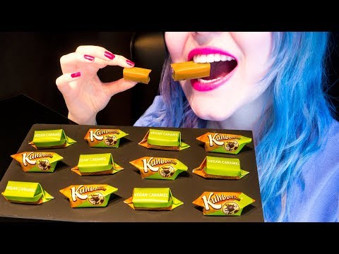 ASMR: Super Sticky Caramels w/ Coconut Milk | Fudge Kuhbonbons ~ Relaxing Eating [No Talking|V] 😻