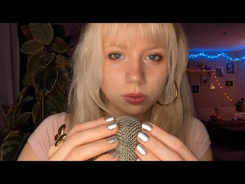 ASMR mic scratching with short nails 🤍⛓️