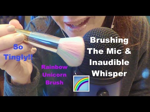 ASMR Brushing The Mic & Inaudible / Unintelligible Whispers