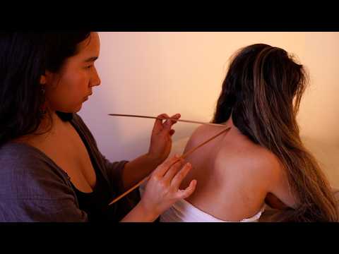 She Couldn't Stay Awake 💕 Cradling my Sister Scalp & Neck Massage, Ear Seeds, Back Tracing (ASMR)