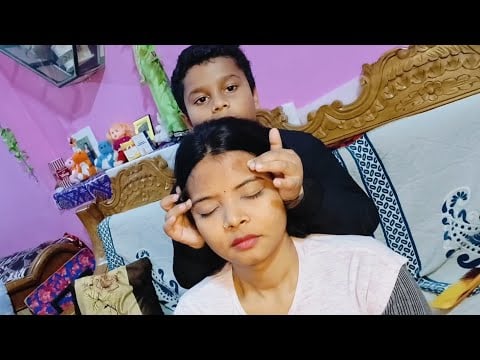 Asmr gentle massage treatment..😇😴 #asmrmassage #asmrvideo