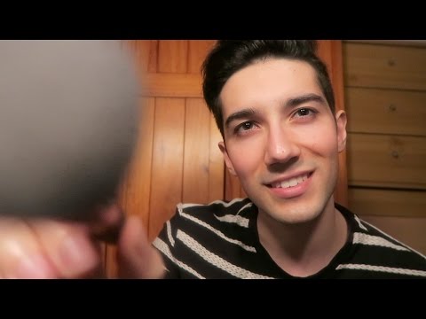 ASMR Face Brushing and Binaural Whispering