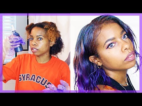 BLEACHING & DYING MY HAIR PURPLE AGAIN! (PURPLE & BLUE OMBRE?)