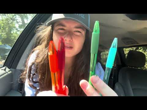 ASMR pen triggers while camping ⛺️