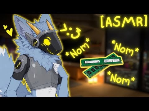 [Furry ASMR] Protogen noms on your RAM for tingles :3 [Sleep-aid] [Soft-spoken] [Mouth sounds]
